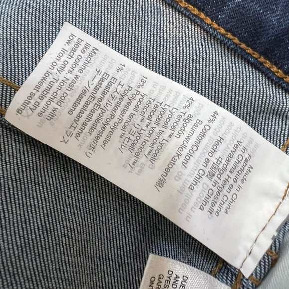 Madewell 10'' High Rise Skinny Denim Jeans High Rise Blue Dark Wash Size 35T - Picture 7 of 12